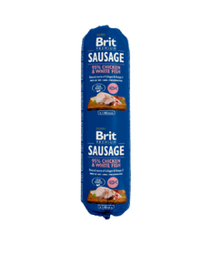 Brit Sausage Chicken& White Fish 800 g