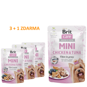 4 x Brit Care Mini Chicken&Tuna fillets in gravy 85 g