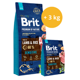 Brit Premium by Nature Sensitive Lamb AKCE 15 kg + 3 kg