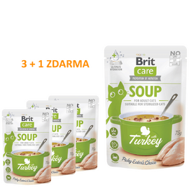 4 x Brit Care Soup with Turkey for Cats 75 g