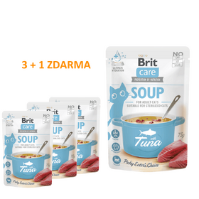4 x Brit Care Soup with Tuna for Cats 75 g