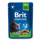 Brit Premium Cat Pouches Chicken Slices for Sterilised 100 g - 1/3