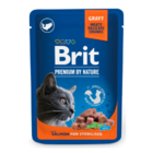 Brit Premium Cat Pouches Salmon for Sterilized 100 g - 1/3