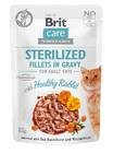 Brit Care Cat Sterilized. Fillets in Gravy with Healthy Rabbit 85 g - 1/3