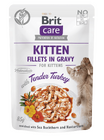Brit Care Cat Kitten. Fillets in Gravy with Tender Turkey 85 g - 1/3