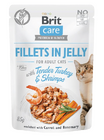 Brit Care Cat Fillets in Jelly with Tender Turkey & Shrimps 85 g - 1/4