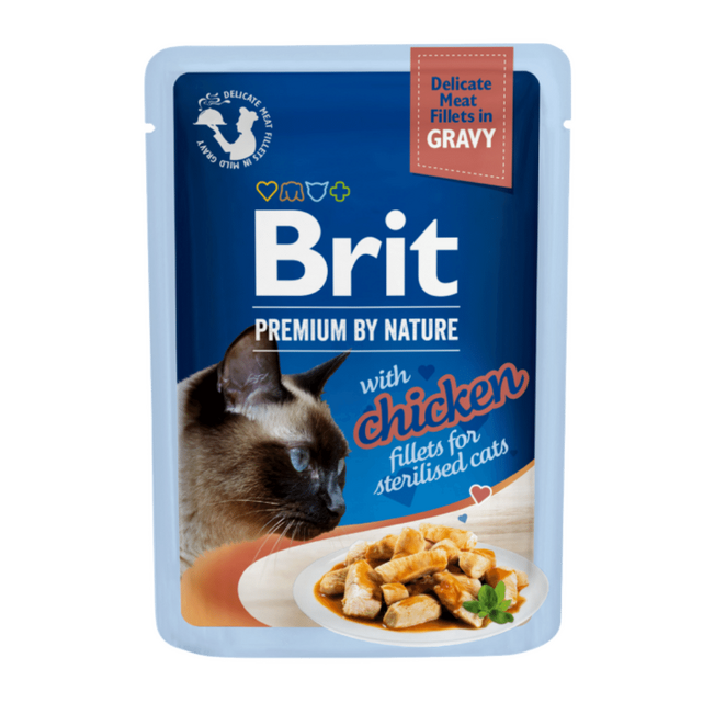 Brit Premium Cat Delicate Fillets in Gravy with Chicken for Sterilised 85 g