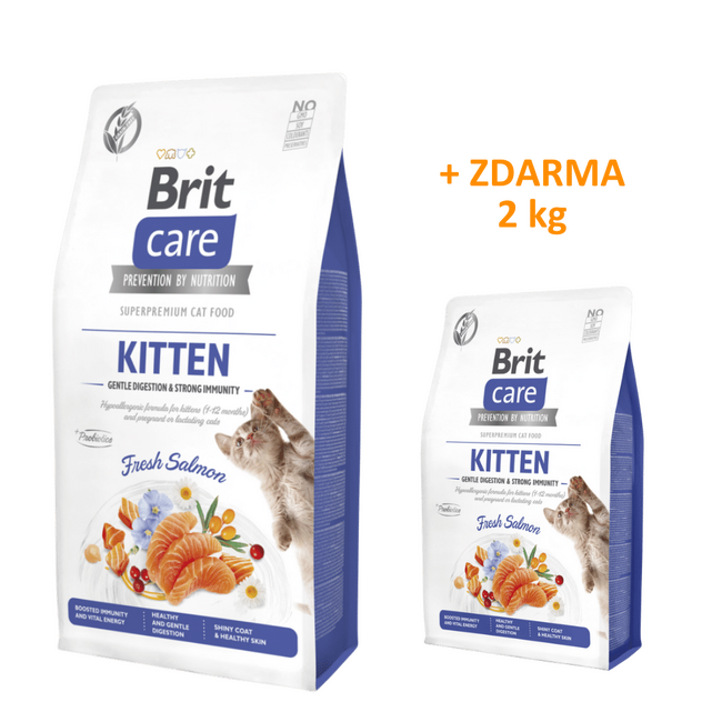Brit Care Cat Grain-Free Kitten Gentle Digestion & Strong Immunity 7 kg + 2 kg ZDARMA