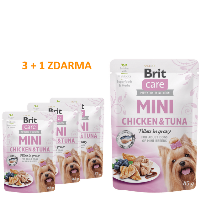 4 x Brit Care Mini Chicken&Tuna fillets in gravy 85 g - 1