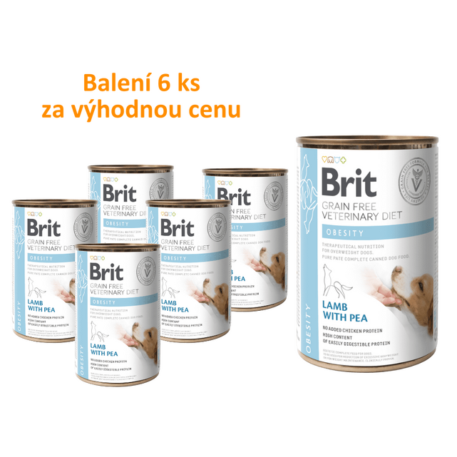 6 x Brit GF Veterinary Diets Dog Can Obesity 400 g ZA VÝHODNOU CENU - 1