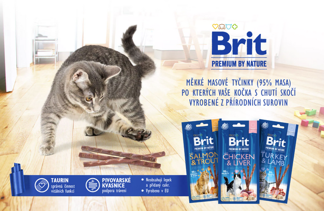 Brit Premium by Nature Cat Sticks with Salmon & Trout 15 g - 3