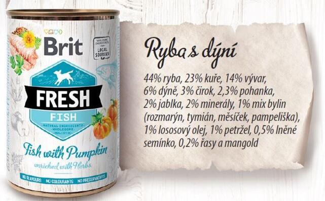 Brit Fresh can Fish with Pumpkin 400 g - 4